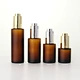 1oz 2oz 3oz 4oz Amber Glass Flat Shoulder Frosted Empty Customised Packaging Wholesale Luxury Glass Button Dropper Bottles